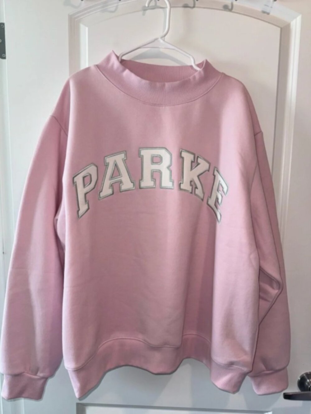 PARKE Fleece Varsity Mockneck in Sprinkle - Picture 1 of 4